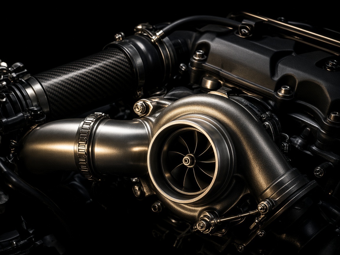 Modern diesel engine on the bench